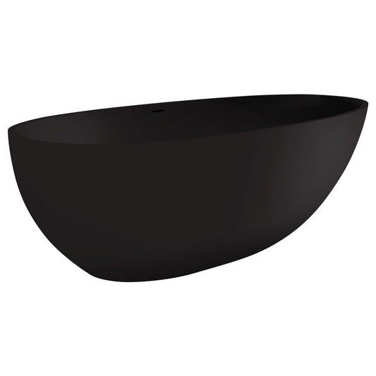 Fienza Bahama Solid Surface Bath, Matte Black, 1700mm