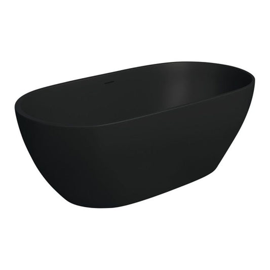 Fienza Luciana Solid Surface Bath, Matte Black, 1690mm