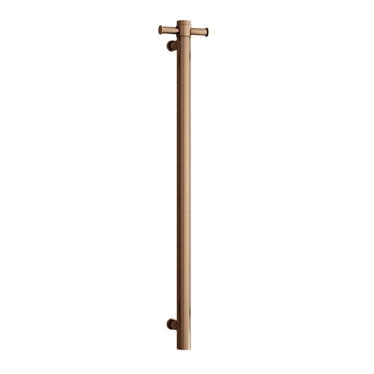 Brushed Bronze Thermorail Round Vertical Heated Rail 240V