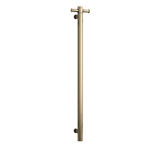 Thermorail Vertical Single Heated Rail 240V - Brushed Brass