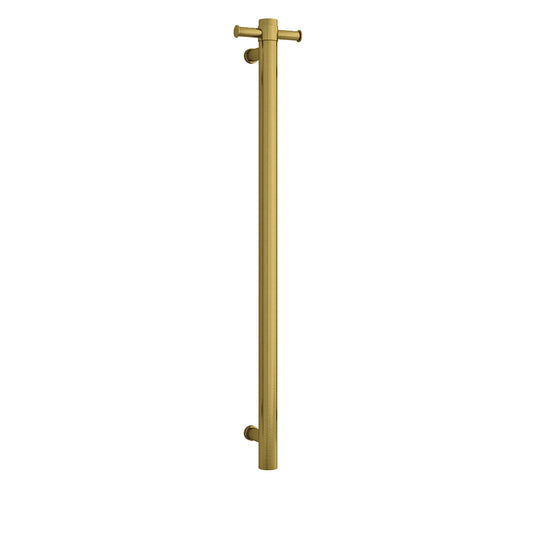 Brushed Gold Thermorail Vertical Single Heated Rail 240V