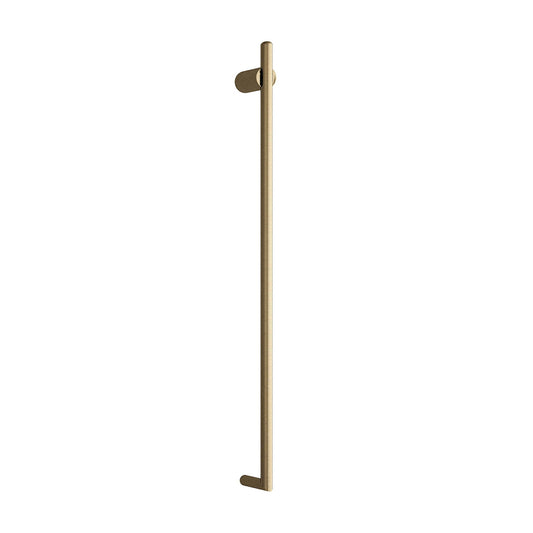 Thermorail Vertical Heated Towel Rail 240V - Matte Brushed Brass