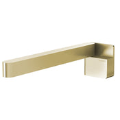 Phoenix 230Mm Square Designer Swivel Bath Outlet Brushed Gold