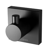 Phoenix Radii Robe Hook Square Plate Matte Black