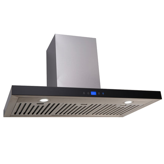 Euro Appliances Canopy Rangehood | Stainless Steel/Black | 90cm