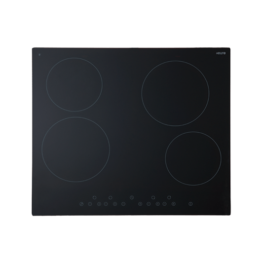 Euro Appliances Ceran Touch Electric Cooktop | Black Glass | 60cm